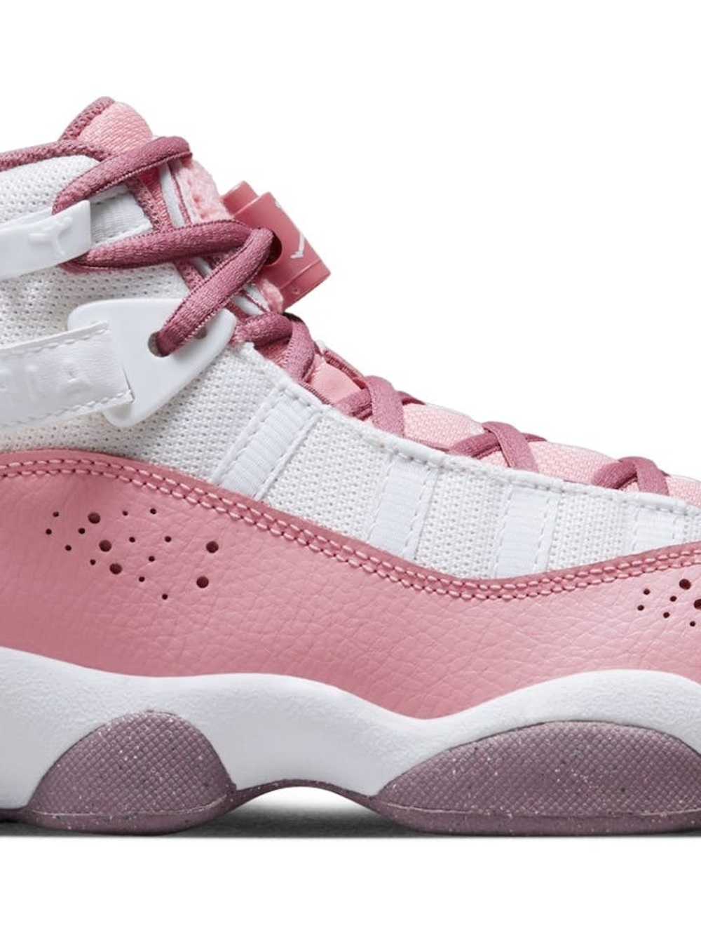 Nike Air Jordan 6 Rings GS Coral Chalk Desert Berry White Size 5Y Girls w/box - Picture 16 of 16